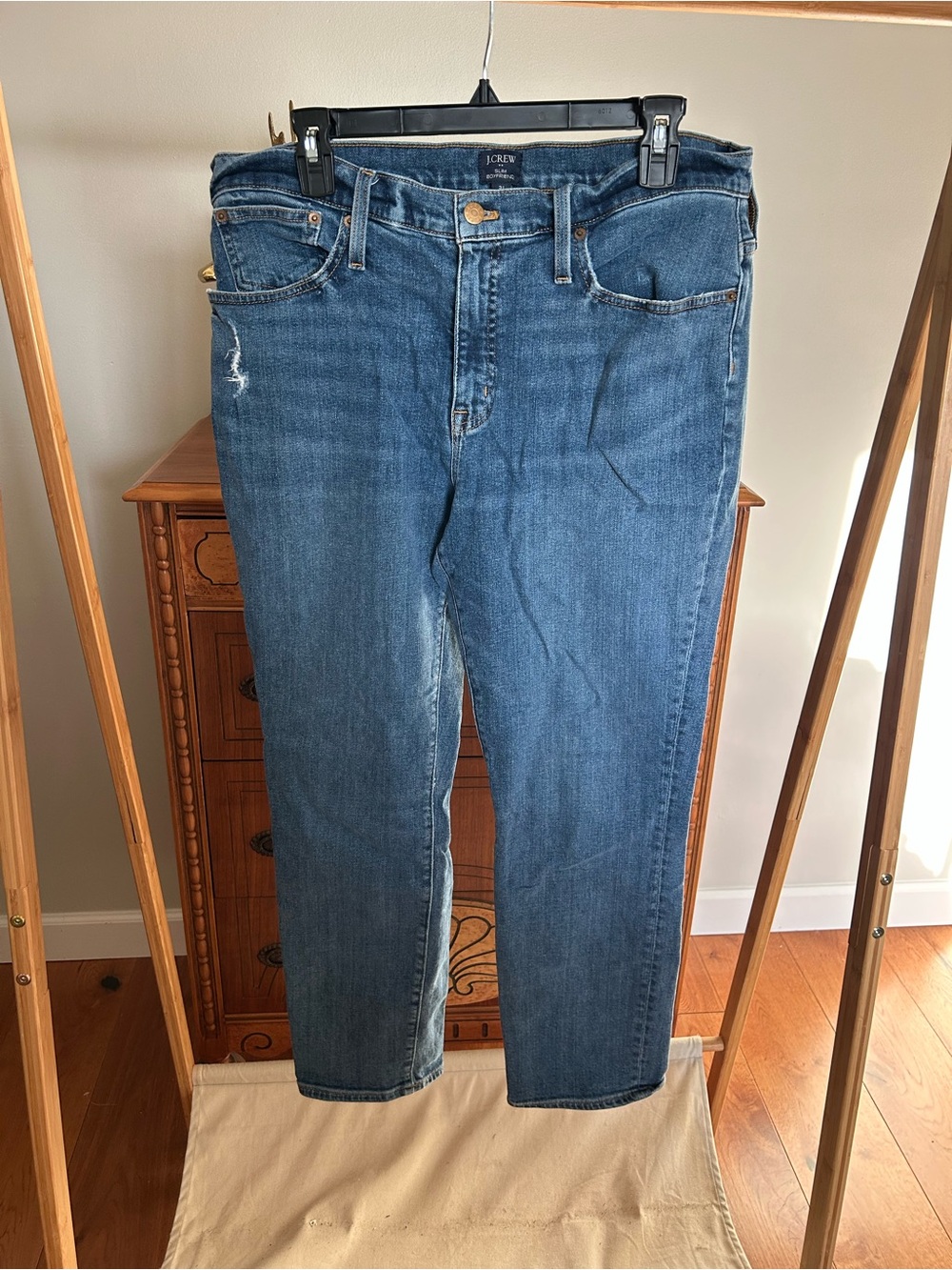 J. Crew Women’s Medium Blue Straight-Leg Denim Jeans